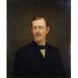 American School (19th century), Portrait of a Gentlemen, oil on canvas, overall (unframed): 30"h x