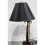 English nautical brass model of a hook mounted as a table lamp, having a single light and rising