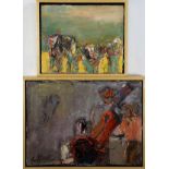 (lot of 4) Connie Kirk (American, b. 1950), Jazz Nouveau, "Jazz Nouveau" "Grazing," and "Naim,"