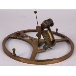 English Kelvin and Hughes Company brass azimuth circle, 19th Century, serial number 30056, 10.5"