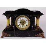 Seth Thomas mantle clock, early 20th Century, the ebonized