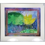 Waterlily Pond, 1980, watercolor, signed indistinctly and dated lower center, overall (with