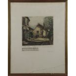 (lot of 2) Continental School (20th century), Beethoven and Schubert, etchings with hand-coloring,