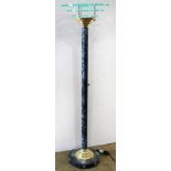 Floor lamp, having a faux marble finish