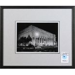 Pacific Coast Stock Exchange, photograph, 20th century, unsigned, overall (with frame): 10.5"h x