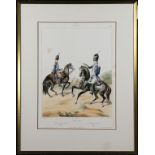 (lot of 2) Alfred de Marbot (French, 1812-1865), "Cavalerie," and "Infanterie de Ligne," lithographs