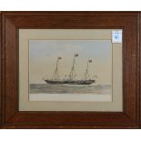 Thomas Goldsworth Dutton (British, 1819-1891), "Royal Yacht Victoria and Albert," lithograph with