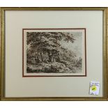 Jacob Cats (Dutch, 1741-1799), "Woodland Landscape," watercolor on paper, unsigned, gallery label (