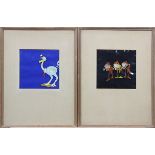 (lot of 2) Columbia Studios, Ostrich with a Hat, and Three Happy Guys, circa 1940, from the