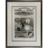 (lot of 2) "The Illustrated London News, Saturday, September 17, 1870, 'The War: Birds-Eye View of