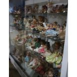 (Lot of 90+) Doll group, consisting of bisque, composite and porcelain dolls, including Effanbee,