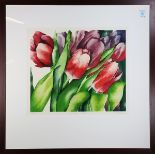 Cathleen Daly (American, b. 1940), "French Tulips," etching with aquatint, pencil signed lower