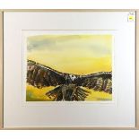 John Nelson Battenberg (American, 1931-2012), Soaring Hawk, 1989, watercolor on paper, signed and