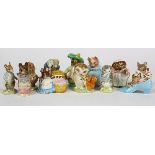 (Lot of 12) Beatrix Potter Beswick figurines consisting of "Johnny Town Mouse", "Thomasina