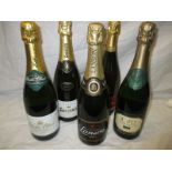5 bottles of vintage sparkling wine and champagne