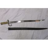 A 19th century bayonet and scabbard