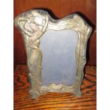 A sterling silver Art Nouveau style photo frame