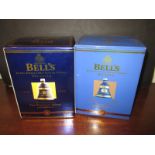 Two full bottles of collectable Bells whisky