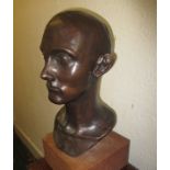 A life size bronze bust, Titled 'Head of a Man' exhibited at the Royal Academy 2005