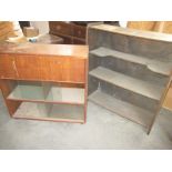 Two vintage book cases