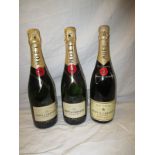 3 bottles of vintage Moet & Chandon Brut Imperial Champagne