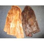 Two vintage fur coats Coney & Ocelot