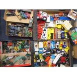 A large quantity of play worn die cast vehicles