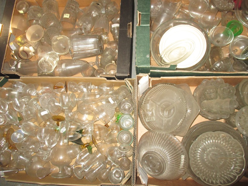 Four boxes of Victorian and later glass ware