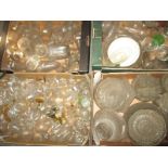 Four boxes of Victorian and later glass ware