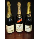 3 bottles of vintage sparkling wine