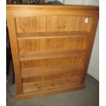 A good quality pine bookcase