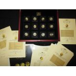 12 Gold coin collectors set in case with COA