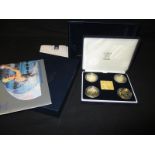 UK 2002 Commonwealth games 4 coin silver proof set, in original packaging