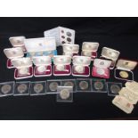 A quantity of BU & Proof Isle of Man coins to include a sterling silver Washington Crown