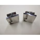 A pair of Dunhill sterling silver cufflinks in original box