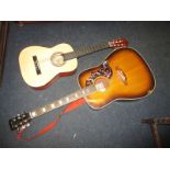 Two vintage acoustic guitars