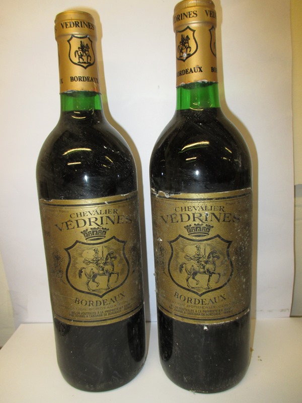 2 Bottles of 1990 Vedrines Bordeaux