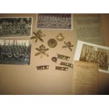 WWI Ephemera and badges relating to the Machine Gun Corps