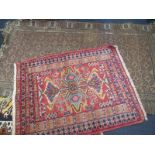 Two vintage rugs one 33x42 inches the other a Kelim 44x75 inches