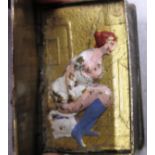 A Victorian brass humorous vesta case