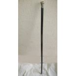 A Victorian silver topped walking stick