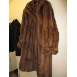 A Full length Musquash fur coat