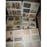 Three albums of mainly WWI postcards approximately 650 cards in total