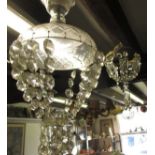 Two lead crystal pendant lights