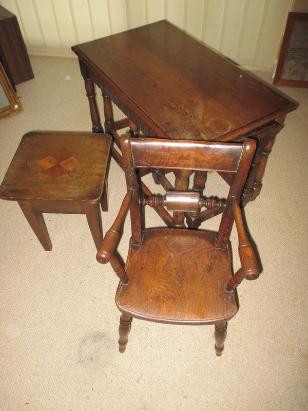 A nest of 3 tables and other clearance furniture