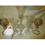 A parcel of 19th century drinking glasses