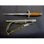 A WWII Nazi German army officers dagger by EF Horser Solingen with original portepee & Scabbard