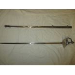 A 19th century dress sword in scabbard