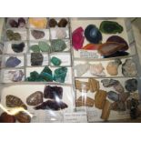 An assortment of semi-precious mineral samples