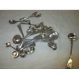 A quantity of 18th century and later condiment spoons, approx. weight 154g